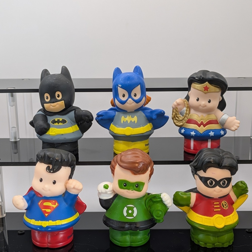 Fisher Price Little People DC Super Heroes Batman Superman Robin Wonder Woman